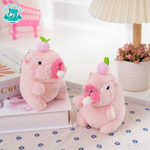 Móc Khóa Chuột Capybara Thổi Bóng thích hợp làm đồ trang trí
