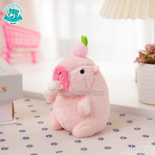 Móc Khóa Chuột Capybara Thổi Bóng – Đội Đào