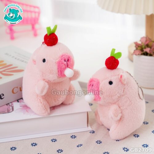 Móc Khóa Chuột Capybara Thổi Bóng treo balo siêu xinh