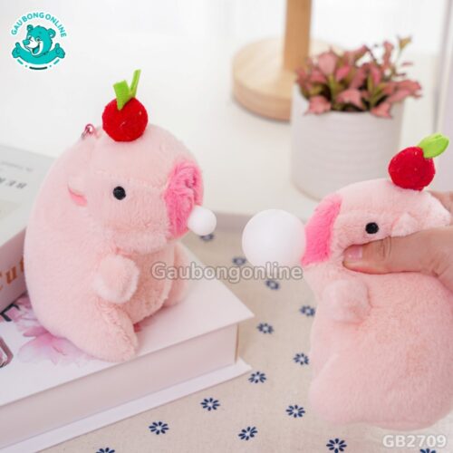 Phụ kiện Móc Khóa Chuột Capybara Thổi Bóng độc đáo