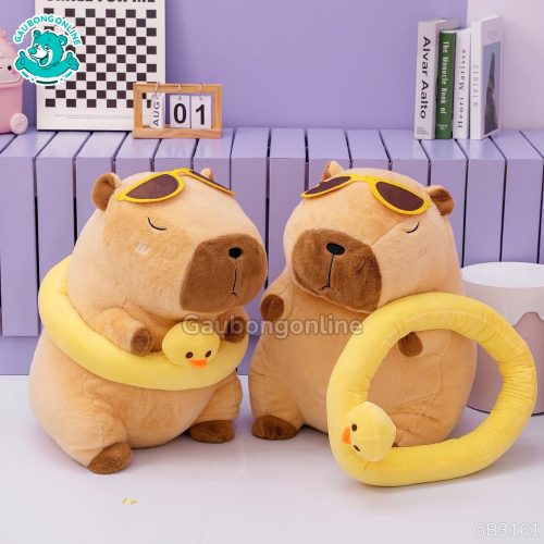 Gấu Bông Capybara Đeo Phao Vịt