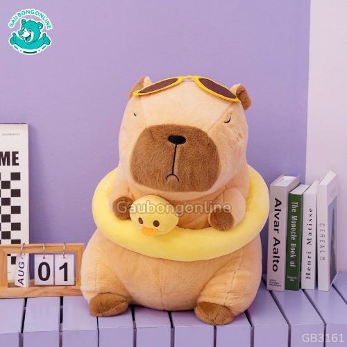 Gấu Bông Capybara Đeo Phao Vịt