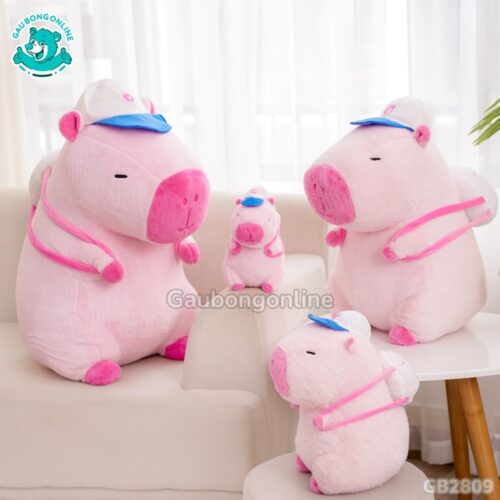 Chuột Capybara Hồng Đeo Bóng đã được bán tại Gấu Bông Online