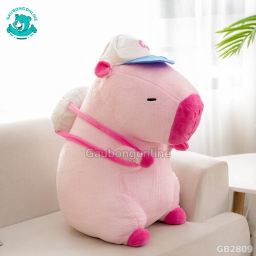 Chuột Capybara Hồng Đeo Bóng đường may chắc chắn, tỉ mỉ
