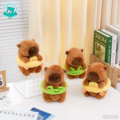 Gấu Bông Capybara Đeo Phao Nhỏ