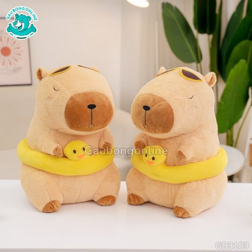 Gấu Bông Capybara Đeo Phao - Vịt