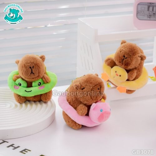 Móc Khóa Chuột Capybara Đeo Phao đã được bán tại Gấu Bông Online