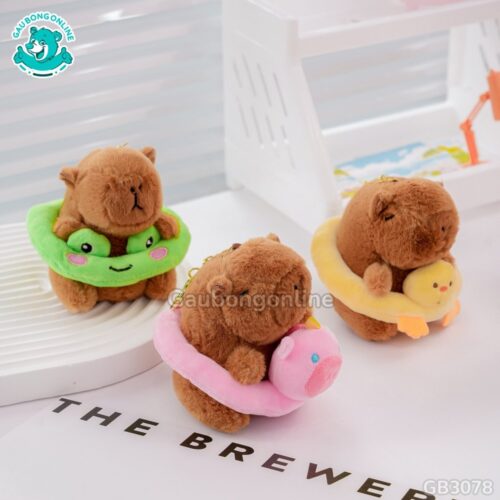 Móc Khóa Chuột Capybara Đeo Phao đa dạng mẫu mã