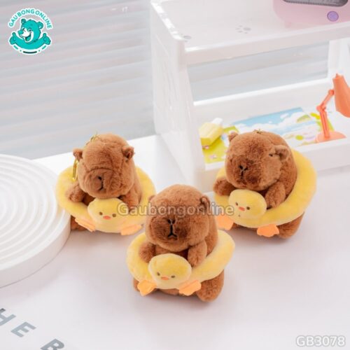 Móc Khóa Chuột Capybara Đeo Phao – Vịt