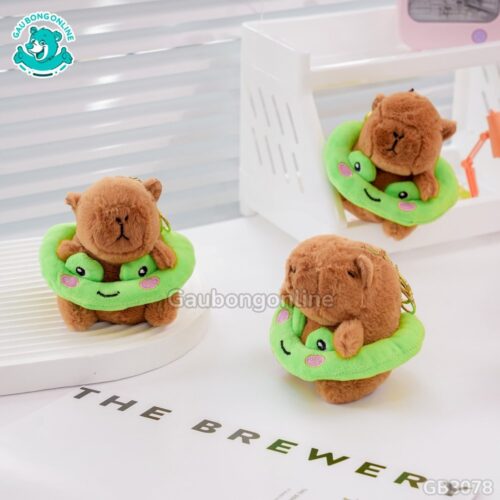 Móc Khóa Chuột Capybara Đeo Phao – Ếch