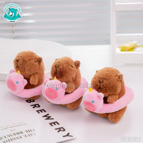 Móc Khóa Chuột Capybara Đeo Phao – Kì Lân