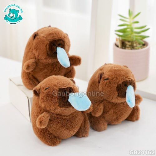 Móc Khóa Chuột Capybara phiên bản Nước Mũi Kéo Được