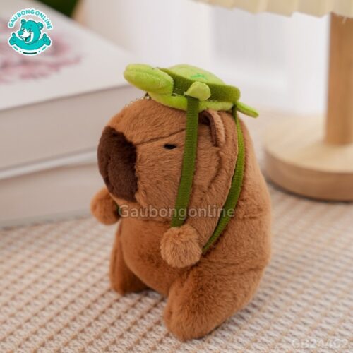 Móc Khóa Chuột Capybara Đeo Túi Rùa
