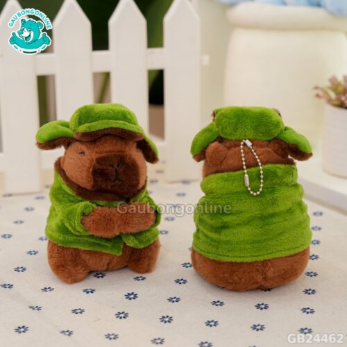 Móc Khóa Chuột Capybara Áo Xanh
