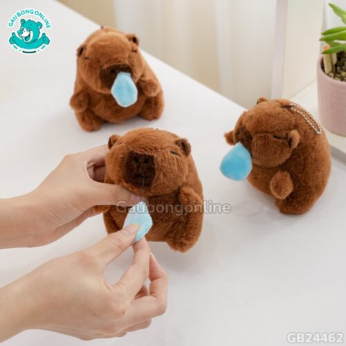 Móc Khóa Chuột Capybara phiên bản Nước Mũi Kéo Được