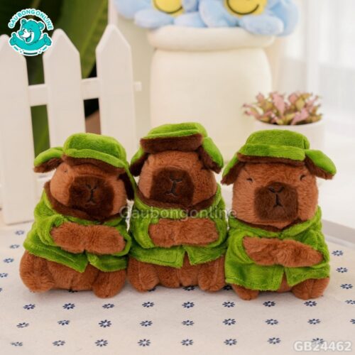 Móc Khóa Chuột Capybara Áo Xanh