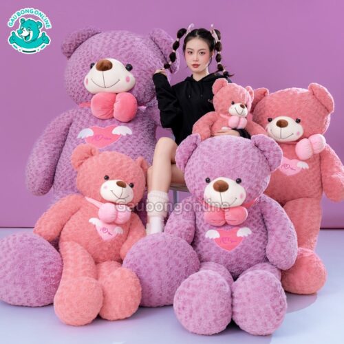 Gấu Bông Teddy Angel Tím