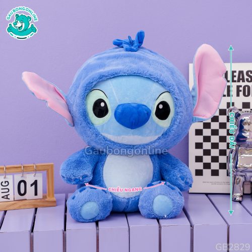 Cách Đo Kích Thước Của Stitch Xanh Ngồi