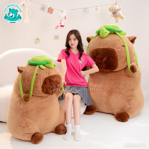 Gấu Bông Capybara Đeo Túi Rùa (Bigsize)