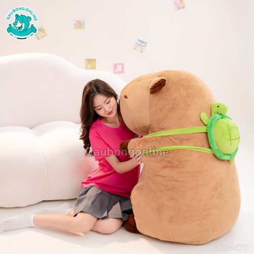 Gấu Bông Capybara Đeo Túi Rùa (Bigsize)