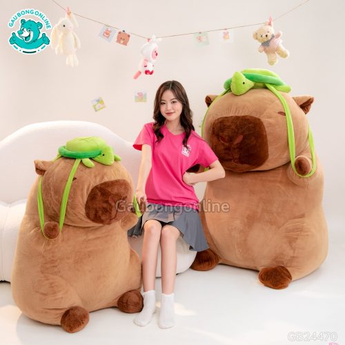 Gấu Bông Capybara Đeo Túi Rùa (Bigsize)