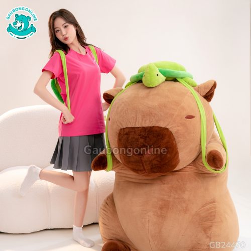 Gấu Bông Capybara Đeo Túi Rùa (Bigsize)