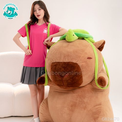 Gấu Bông Capybara Đeo Túi Rùa (Bigsize)