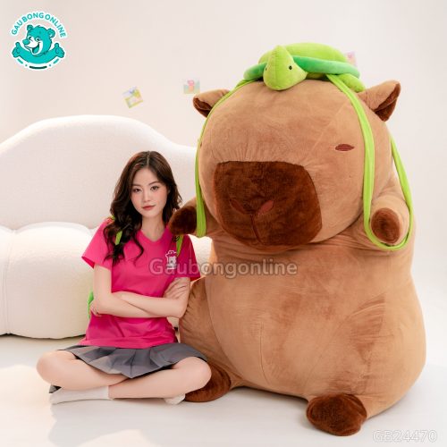 Gấu Bông Capybara Đeo Túi Rùa (Bigsize)