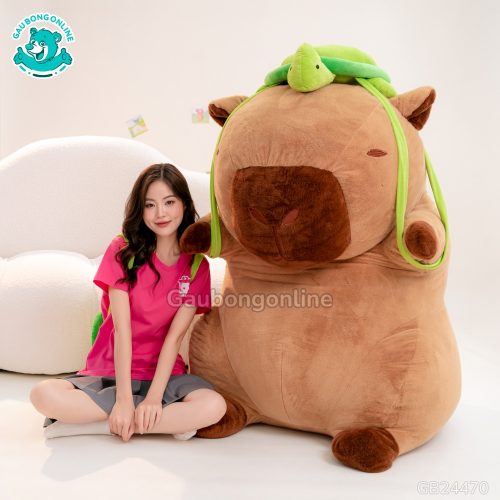 Gấu Bông Capybara Đeo Túi Rùa (Bigsize)