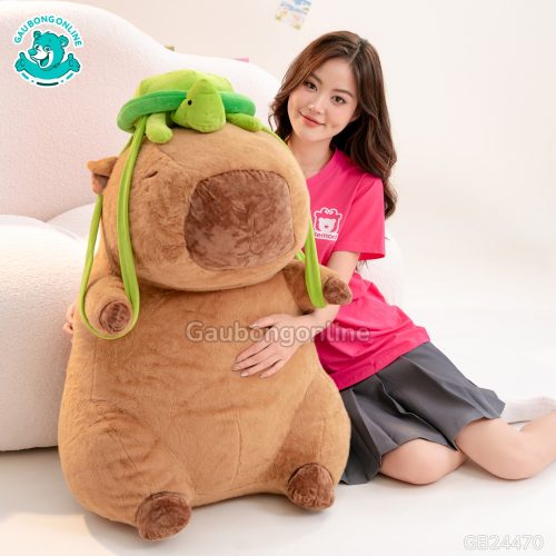 Gấu Bông Capybara Đeo Túi Rùa (Bigsize)