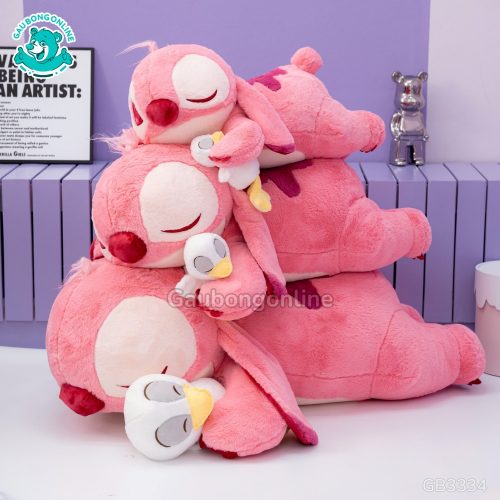 Gấu Bông Stitch Nằm Ôm Vịt