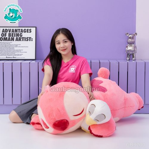 Gấu Bông Stitch Nằm Ôm Vịt Big Size