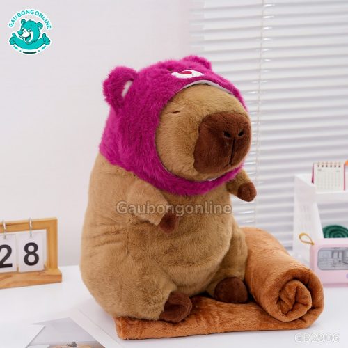 Gối Chăn Mềm Capybara Cosplay Lotso