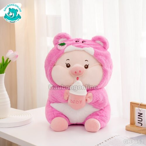 Gối Chăn Mền Heo Lotso Ôm Bình Sữa