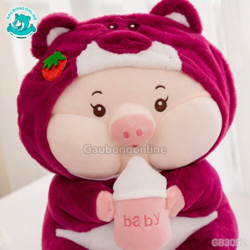 Gối Chăn Mền Heo Lotso Ôm Bình Sữa