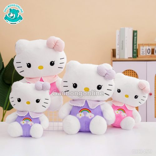 Gấu Bông Kitty Thêu Cầu Vồng