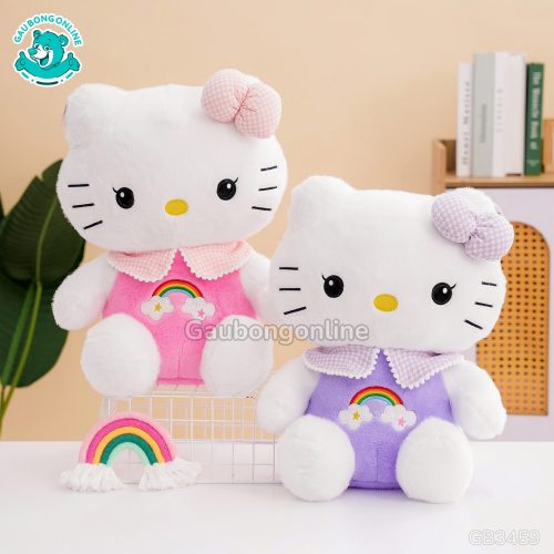 Gấu Bông Kitty Thêu Cầu Vồng