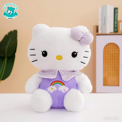 Gấu Bông Kitty Thêu Cầu Vồng