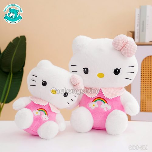 Gấu Bông Kitty Thêu Cầu Vồng