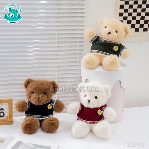 Gấu Bông Teddy Áo Len Tag Tròn