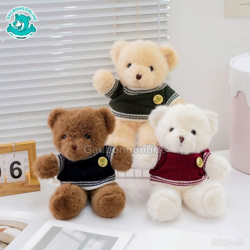 Gấu Bông Teddy Áo Len Tag Tròn