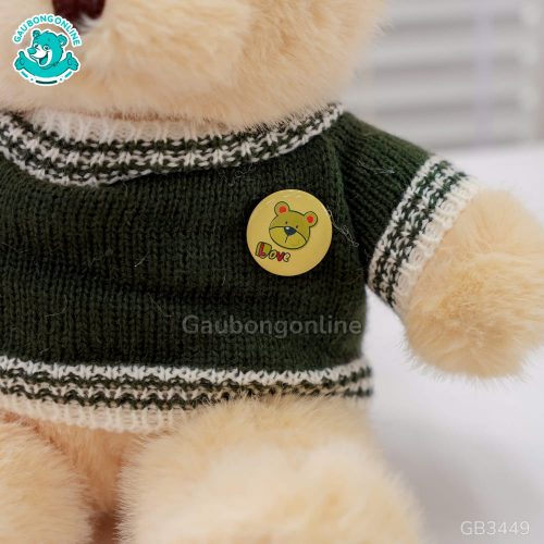 Gấu Bông Teddy Áo Len Tag Tròn