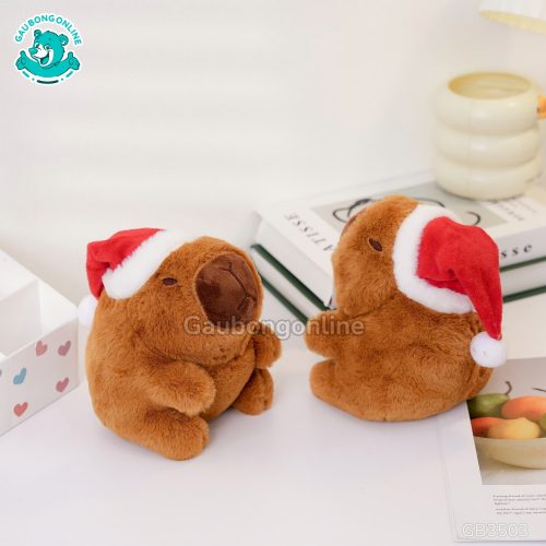 Gấu Bông Capybara Đội Mũ Noel Nhỏ