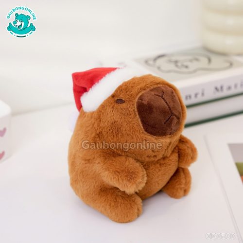 Gấu Bông Capybara Đội Mũ Noel Nhỏ