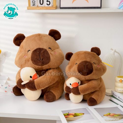 Gấu Bông Capybara Ôm Vịt