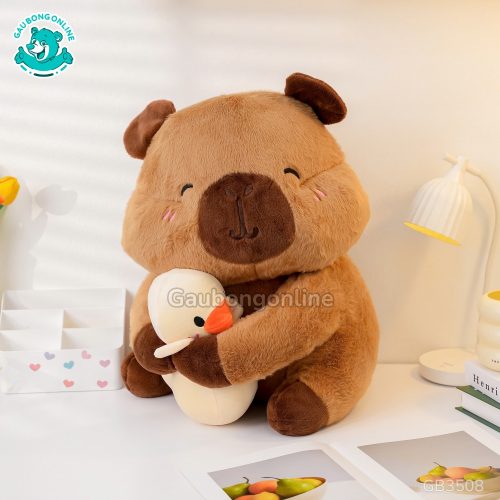 Gấu Bông Capybara Ôm Vịt