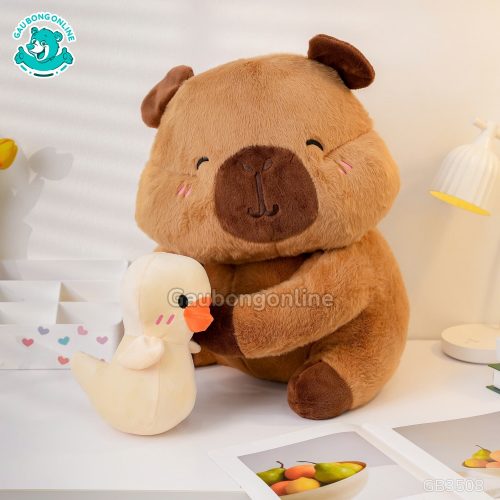 Gấu Bông Capybara Ôm Vịt