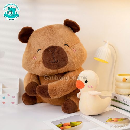 Gấu Bông Capybara Ôm Vịt