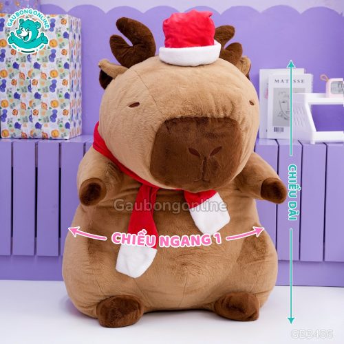 Gấu Bông Noel Capybara Tuần Lộc