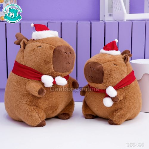 Gấu Bông Noel Capybara Tuần Lộc